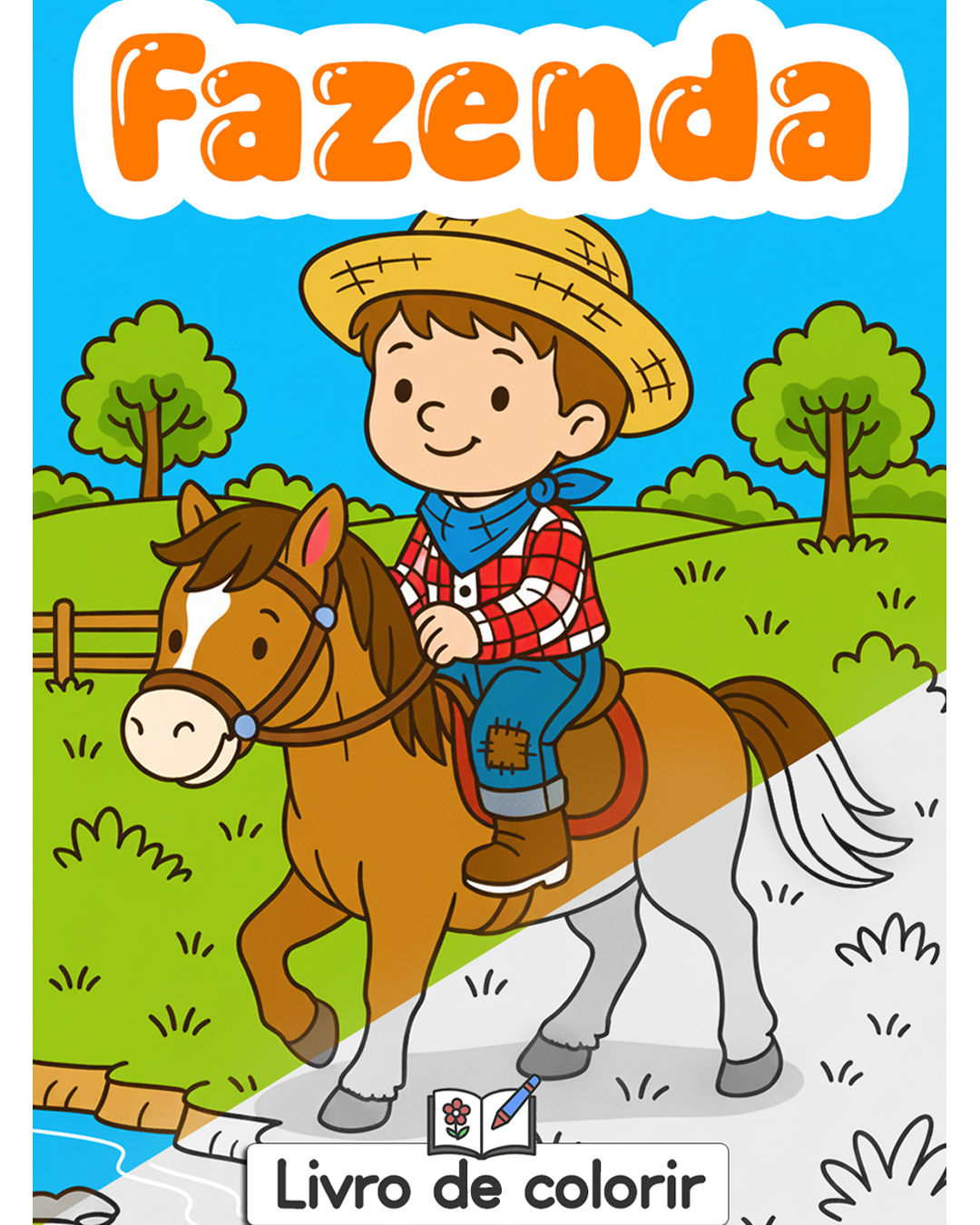 Livro de colorir Fazenda